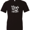 black t-shirt saying i move when i feel like it featuring a sloth hanging in a tree branch