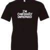 black t-shirt saying i'm confidently unprepared