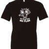 black t-shirt featuring a confused allien saying my plan was no plan