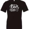 black alcohol t-shirt saying It's beer o' clock
