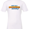 white t-shirt saying why is it morning again?