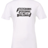 white t-shirt saying escuchamos juzgamos y nos burlamos