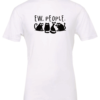 white t-shirt saying ew people featuring 4 black cats figures