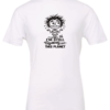 white t-shirt saying i'm still figuring out this planet featuring a confused allien