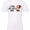 white alcohol t-shirt saying I pair well with wine featuring a woman with red hair drinking a glass of wine with eyes closed