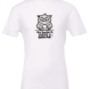 white t-shirt with an angry owl drinking coffee saying my brain is taking a break