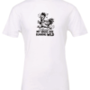 white t-shirt showing a chiken running and saying my ideas are running wild