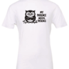 white t-shirt featuring an angry owl on a tree branch saying my patience needs patience