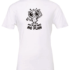 white t-shirt featuring a confused allien saying my plan was no plan