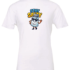 white t-shirt featuring a restaurant salt shaker with sunglasses and shoes saying stay salty