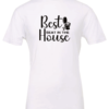white t-shirt featuring a toilet saying best seat in the house