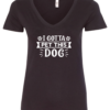 black dog lover v-neck t-shirt saying I gotta pet this dog