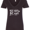 black alcohol v-neck t-shirt saying Got kids? get wine