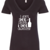 black alcohol v-neck t-shirt saying I don't get drunk i get awesome
