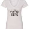 white dog lover v-neck t-shirt saying Less people more dogs