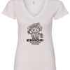 white v-neck t-shirt saying error motivation missing featuring a confused robot