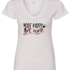 white alcohol v-neck t-shirt saying Got kids? get wine