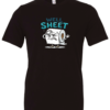black t-shirt featuring an anguish toilet paper saying well sheet